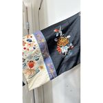 Kimono Vintage Mandarin Silk Robe Jacket Embroidered Geisha Oriental Jinhua MED Blue Photo 5