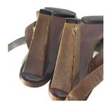 Diane Von Furstenberg ‎ Leather Sandal Heels Brown Strappy open Toe Shoes Size 10 Photo 6