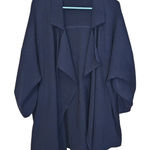 ASTR The Label One Size Polyester Waterfall Open Front Cardigan Navy Blue Photo 0