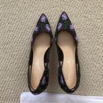 Bettye Muller Purple Embroidered Flowers Women's High Heels Size 7.5 Shoes EUC Photo 5