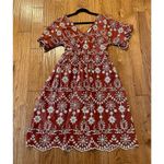 BB Dakota  Steve Madden rust eyelet midi dress m Photo 7