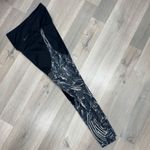 Nike Power Gym Flutter Feathers Print Leggings Black Grey Womens Small Photo 7