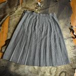 American Vintage Black And White Houndstooth Pleated Knee Length Skirt Size M Photo 4