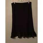 Metaphor  Black Pull On Ruffle Hem Skirt Polyester Size Large Photo 3
