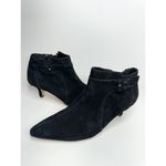 Bella Vita Booties Womens Bindi Shoot Black Kid Suede Leather Size 8 WIDE Photo 2