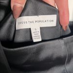 Dress the Population  Georgina One Shoulder Bow Gown - Black Satin Photo 6