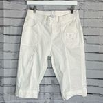 Lee White Easy Fit Bermuda Shorts 8P Double-Button Waist Preppy Summer Cropped Photo 0