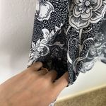 Joie  Black & White Floral Sleeveless Swing Mini Dress with Pockets Size 3X Photo 2