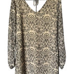 CARAMELA Women's Tan & Black Long Sleeve Dress Photo 0