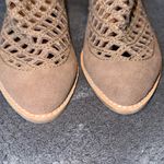 Jeffrey Campbell Tan Perforated Suede Block Heel Ankle Boots Size 8 Photo 13
