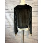 True Religion  Velvet Crop Sweatshirt Gold Detail Size Large Photo 3
