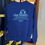 Lucky Dog Just Hoods Navy Blue Thick Volleyball Sweatshirt Size Small Photo 6