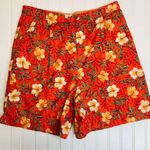 White Stag Vintage Bright Floral High Waisted Pleat Front Shorts 32" Photo 2