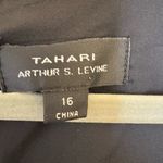 Tahari Arthur S Levine Black White Houndstooth Dress 16 Work Office Classic Silver Photo 2