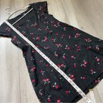 Gap Cherry Dress linen cherry print square neck mini womens Black (medium) girly Photo 6
