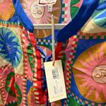 Johnny Was Workshop Front Tie Villa Silk Blouse Sun Print XL NWT Boho Gift Photo 6