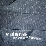 Valerie Stevens  12 Smart Dotted Line Pants Suit Workwear in Darkest Navy Photo 7