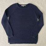 Boden Navy Cotton Honeycomb Stitch Jumper Textured Women's Sweater Size 2 Blue Photo 7