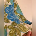 1950’s vintage Mode O’Day Blue and Green Floral Day Dress Photo 10