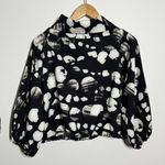 Bryn Walker Top Women XXS Black White Abstract Cowl Neck Art to Wear Lagenlook Photo 1