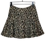 Free People NWT Women’s Chenille Cheetah Print Mini Skater Skirt Size 8 Photo 2