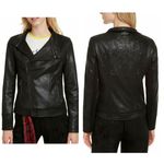 Desigual  Millet Women's Black Front Zipper Motorcycle Jacket - US Size 6 - NWT Photo 1