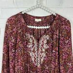 Mason & Belle Boho Floral Embroidered Tassel Blouse Top Size 1X Photo 2