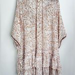 Aerie  Boho Crochet Ruffle Trim Sheer Cape Dress Swim Coverup Size L/XL Photo 3
