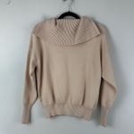 T Tahari Tahari | Cream Tan Quarter Zip Knit Sweater Size XS Photo 4
