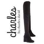 Charles by Charles David  Velvet Over the Knee Heeled Boots‎ in Black Size 8 Photo 10