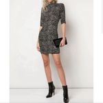 Alice + Olivia NEW Inka Strong-Shoulder Mockneck Dress Photo 4