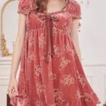 Lait Collection Faye Babydoll Velvet Minidress S Pink Size XS Photo 0