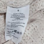 Madewell  Women S Beige Chunky Knit Mock Neck Button Side Wool Cotton Sweater‎ Photo 4