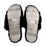 Urban Sports by J/Slides Slippers Size‎ 7 Black Faux Fur Slip On Winter Shoes Photo 6