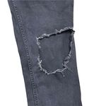 Free People Jeans Womens Size 31X27 Black Distressed Denim Stretch Crop Photo 5
