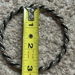 Women’s vintage silver/black twisted‎ dainty breaded bangle bracelet one size Silver Photo 5