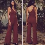 Free People NEW  BEACH‎ WAVERLY SWEATER ONE PIECE RIBBED ONE SHOULDER JUMPSUIT, L Photo 1