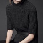 Theory  wool and cashmere mock neck short sleeve sweater top NWT Photo 0