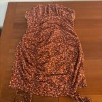 Papaya Terracotta Floral. Mini Dress Photo 6