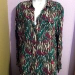 Wrangler Rock47 L Crystal Snap Western Cowgirl Top in Turquoise Purple Photo 0