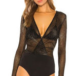 superdown NWT Wilhemina Metallic Bodysuit Photo 0