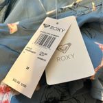 Roxy  NWT Shoulder Shimmy Size M Blue Floral Print Lightweigh Dress Photo 4