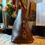 MCM Rich Brown Leather Two Way Satchel Crossbody Photo 3