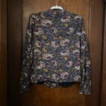 Free People Soft Printed Balloon Sleeve Jacket Size M Photo 3