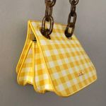 H.O.W. House Of Want We Are Original Shoulder Flap Bag in Yellow Gingham NEW Photo 2
