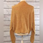 Kendall + Kylie Sweater Mock Neck Cropped Golden Heather-Medium Photo 1
