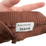 Reformation  Jeans Brown Ribbed Knit Tencel‎ Modal Jogger Pants Size Small Photo 7