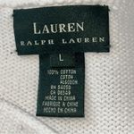 Lauren Ralph Lauren LRL Women’s Size L White Cotton Knit Boatneck Sweater Size L Photo 3