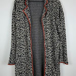 THML  Cardigan Women's Medium Multi Leopard Print Open Front Long‎ Cozy Sweater Photo 0