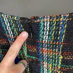 Slate + Willow Classic Plaid Green w/ Neon Stripe Accents Tweed Sleeveless Dress Photo 6